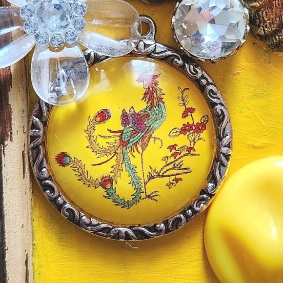 Vintage Moose Button Bead Art Hanging Wall Decor Handmade Artisan OOAK Rare - Picture 4 of 11